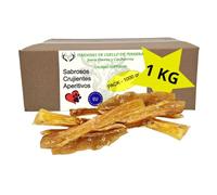 Snacks Naturales para Perros, 1000 gr (Tendón de Cuello de Ternera) | Chuches Deshidratadas de Carne Seca