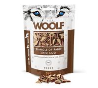 Snacks Naturales para Perros | Triángulos De Conejo + Bacalao Sin Conservantes | Chuches Perros Naturales - Dog Treats Saludables con Omega 3 para Pelo Y Piel | 100g