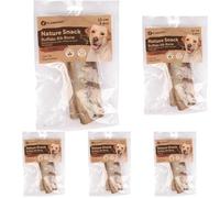 Snacks para Perros - Costilla de búfalo - 12cm - 120g - Snack Natural y Robusto (Paquete de 5)