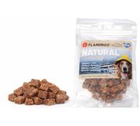 Snacks para Perros - Dados de Bacalao y salmón - 75 g - Fuente de Omega 3 y 6 - Flamingo