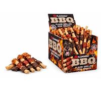 Snacks para Perros - Flamingo BBQ Brocheta con Pollo y Pato - 12 x 2 x 2 cm - 2 kg Display - Rica en proteínas - sin Gluten - sin Cereales - sin azúcares añadidos
