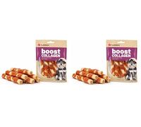Snacks para Perros - Flamingo Boost Barrita con Pollo y colágeno - 12,5 cm - 5 Piezas 85 g - sin azúcares añadidos - Apoyo para Piel y articulaciones (Paquete de 2)