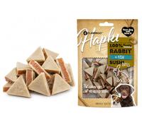 Snacks para Perros - Hapki Cubos de Sushi con Conejo y Pescado - Sin Cereales - 85 g - Flamingo