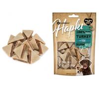 Snacks para Perros - Hapki Cubos de Sushi con Pavo y Pescado - Sin Cereales - 85 g - Flamingo