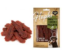 Snacks para Perros - Hapki Filete de Ciervo - Sin Cereales - Sin azúcares añadidos - 85 g - Flamingo