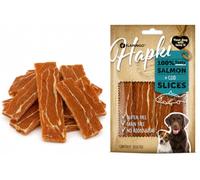 Snacks para Perros - Hapki Rodajas de salmón y Bacalao - Sin Gluten - Sin Cereales - 85 g - Flamingo