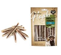 Snacks para Perros - Hapki Tiras de Sushi con Ciervo y Pescado - Sin Cereales - 85 g - Flamingo