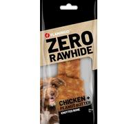 Snacks para Perros - Hueso Anudado sin Piel bovina con Pollo & Mantequilla de Cacahuete - 20cm - 180g - Extra Grande