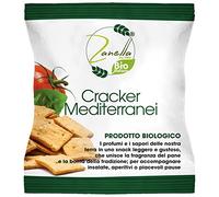 Snacks salados Crackers Mediterranei 30 g, con tomate albahaca orégano, con gluten, con aceite de oliva virgen extra, 24 sobres, snack ecológico, snack ecológico, aperitivo