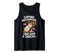 Snacks y Sarcasmo del Mecanismo de afrontamiento Camiseta sin Mangas