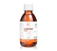 Snadi - Aceite de Ricino BIO Puro | 250 ml | Prensado en Frío | Antioxidante, Antienvejecimiento | Hidratante para Piel Cuerpo y Cabello Secos | Estimula Crecimiento de Pestañas y Barba | Ecológico