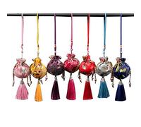 Snadulor 10 bolsas con cordón, bolsas de brocado de seda, sobres con borlas para hacer bolsas portátiles, aromaterapia, decoraciones.