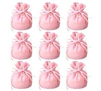 Snadulor 20 bolsas de regalo de terciopelo con cordón inferior redondo con cuentas de perlas, para recuerdos de boda, Navidad, recuerdos de fiesta, cumpleaños, rosa