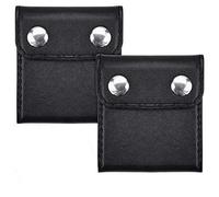 SNAGAROG Ajustador de Cinturón de Seguridad de Coche, 2 Protectores de Cuello para Cinturón de Coche Almohadillas para Cinturón de Coche de Cuero Negro con Botones para Evitar Rozadura en Cuello
