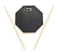 SNAGAROG Pad Practica Bateria 8” Silencioso Drum Practice Pad de Doble Superficie con 2 Baquetas 5A de Madera Almohadilla de Practica Kit de Batería Pad de Estudio para Practicar Batería, Batir Tambor