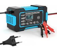 SNAHLPER 12V 6A Cargador Batería Coche para Kymco AK550 AK 550, Cargador Batería Inteligente Moto con Función Reparación Automática y Pantalla LCD,Blue