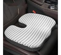 SNAHLPER Cojín Asiento Coche Conductor para Ford Puma/Puma St SUV 2019-2024, Elevador Ergonómico Adulto, Cojin Ortopedico Coxis y Lumbar, con Espuma Viscoelástica,Light Gray