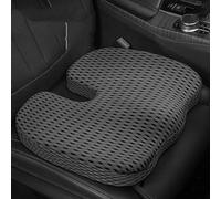 SNAHLPER Cojín Asiento Coche Conductor para Hyundai i10 i20 i30 i40 ix20 ix35 ix55, Elevador Ergonómico Adulto, Cojin Ortopedico Coxis y Lumbar, con Espuma Viscoelástica,Dark Gray