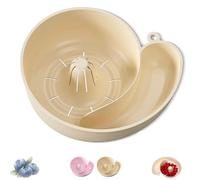 Snail Drain Basket, Rotating Fruit Vegetable Washing Bowl with Strainer, Multipurpose Rinse Drain Basket, Portable Drainer Washing Basin for Home Kitchen Meal Prep (white-1pcs)
