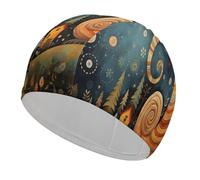 Snail Element Picture - Gorro de natación suave unisex clásico, gorro de natación recreativo, cómodo y flexible duradero para entrenamiento de piscina y playa