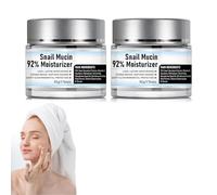 Snail Mucin 92% Crema hidratante en gel facial diaria, Crema en gel Snail Mucin, Crema avanzada de caracol 92 todo en uno, Crema revitalizante de caracol que repara la piel firme (2pcs)