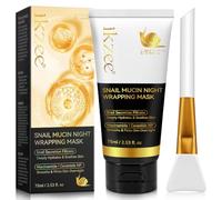 Snail Mucin Collagen Night Wrapping Mask, Overnight Wrapping Peel Off Snail Mucin Face Mask para una hidratación intensa, reafirmación y mejora de la vitalidad de la piel, reducción de la flacidez de