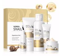 Snail Mucin Skincare Coreano Kit, Skincare Kit, Kit Skincare con Crema Baba de Caracol Facial, Serum Facial, Gel Limpiador Facial, Tónico Facial, Crema Contorno de Ojos, Hidrata la Piel