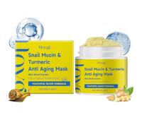 Snail Mucin & Turmeric AntiAging Mask,Mascarilla de Arcilla Cúrcuma,Mascarilla de Suero de Mucina de Caracol,Mascarilla Facial de ColáGeno,Mascarilla Hidratante Antiarrugas y Antiedad
