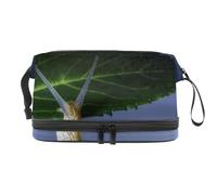 Snail on The Leaf - Bolsa de cosméticos de doble capa para mujeres y niñas, neceser de viaje para maquillaje, práctica bolsa organizadora con compartimento para cepillos, multicolor, 27x15x14