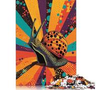 Snail Pop Art Rainbow Snail Funky Garden Creature Puzzle Imposible,desafío para Adultos Entretenimiento Creativo 1000 Piezas Obra De Arte De Juego De para Adultos Y Niños A Partir De 12 Años 1000pc