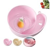 Snail Shape Drainer Portable Vegetable Washer, Snail Shape Drener, Snail Drenin Basket,Rotating Fruit Vegetable Washing Bowl with Strainer, Portable Kitchen Cleaning Device (Milky White)