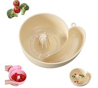 Snail Shaped Fruit Washer, Rotating Snail Shape Drainer with Strainer, Portable Vegetable Washer for Small Fresh Product Lovers (Yellow*1)