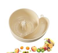 Snail Shaped Fruit Washer, Snail Shape Drainer, Multi-Purpose Rotating Portable Vegetable Washer With Strainer for Kitchen Sink (Cream White,1PCS)