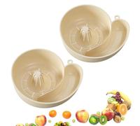 Snail Shaped Fruit Washer, Snail Shape Drainer, Multi-Purpose Rotating Portable Vegetable Washer With Strainer for Kitchen Sink (Cream White,2PCS)