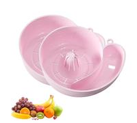 Snail Shaped Fruit Washer, Water-Powered Rotating Vegetable Cleaner & Drain Basket for Sink, Portable Drainer Fruits Washing Basin for Home Kitchen Meal Prep (2pcs Pink)