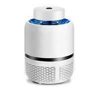 Snail Shop Trampa no tóxica del mosquito del poder del USB del asesino del mosquito para el uso al aire libre del hogar / de la oficina al aire libre Uso del inhalador de la mosca del insecto del Anti-Mosquito Llevó el colector de la lámpara (Blanco)
