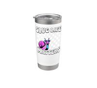 Snail Slug Retro Humorous Graphic Slug Life Matters Vaso térmico de acero inoxidable de doble pared
