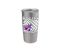 Snail Slug Retro Humorous Graphic Slug Life Matters Vaso térmico de acero inoxidable de doble pared