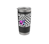 Snail Slug Retro Humorous Graphic Slug Life Matters Vaso térmico de acero inoxidable de doble pared