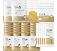 Snail Travel Skin Care Set for Teenage Girls, 37Pcs Mini Travel Skin Care Kit Including Cleanser, Essence Cream, Serum, Eye Cream, Face & Lip & Eye Mask and Sleeping Mask