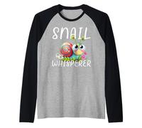 Snail Whisperer Lindo Divertido Slug Diseño Gráfico Camiseta Manga Raglan