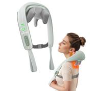 Snailax Masajeador de cuello inalámbrico con calor, masajeador de hombros Shiatsu 3D para aliviar el dolor, regalos para mamá papá, masajeador de almohada portátil ligero para cuello, espalda, piernas