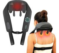 Snailax Masajeador de cuello para dolor de cuello y hombros, masajeador Shiatsu inalámbrico para espalda, amasamiento de tejido profundo 6D, masajeadores ligeros a presión para uso en casa y oficina