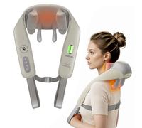 Snailax Masajeador de cuello Shiatsu con calor, regalos para el día de la madre, masajeador de hombros inalámbrico para aliviar el dolor, regalos para mujeres y hombres