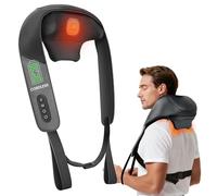 Snailax Masajeador de cuello Shiatsu inalámbrico 4D, masaje de hombros y espalda con calor de grafeno, recargable para el hogar y la oficina, regalo para mamá/papá