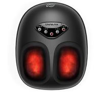Snailax Masajeador de pies con calor, masajeador de pies Shiatsu para fascitis plantar, amasamiento profundo, compresión, máquina de masaje de pies con vibración, regalos para hombres y mujeres, se