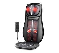 Snailax Shiatsu Asiento de Masaje con calor, Almohada Masaje de Espalda y Cuello, masajeador de espalda con vibración para la Oficina en el hogar, regalo