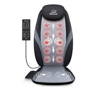 SNAILAX Shiatsu Asiento Masajeador - Masaje de Espalda con Calefacción, Almohadilla para Sillón de Masaje con Calor para Amasar en Casa o Oficina
