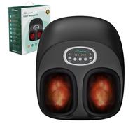 Snailax Shiatsu - Masajeador de pies con calor, amasamiento profundo, compresión, vibración, masajeador eléctrico de pies para fascitis plantar, dolor de neuropatía, calentador de pies, regalos para