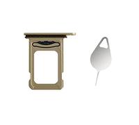 Snailcanfly Tarjeta SIM Doble Nano + Soporte para Ranura de Bandeja Reemplazo para iPhone 14 Pro A2894 6.1" / iPhone 14 Pro MAX A2890 6.7" con Alfiler Gold